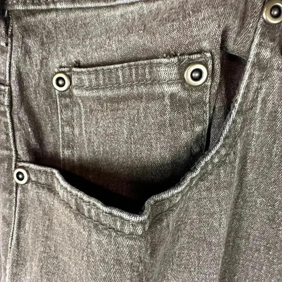 DG2 Diane Gilman tan/gray denim pants decorative studs on bottom size 22W tall - Picture 5 of 9